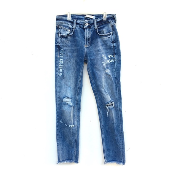 jeans with words